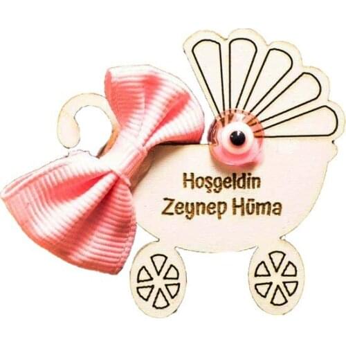 Wood Magnet Welcome Baby Girl (25Adet) decorative objects Декоративные элементы Objetos decorativos