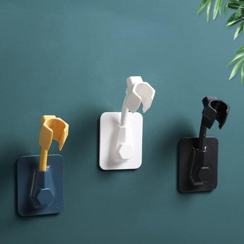 Shower Holder Bathroom Accessory Bathroom Universal ABS 360° Adjustable Self-Adhesive Showerhead Bracket Punch-Free Accessories