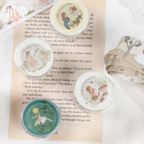 Creative Forest Angel series Bullet Journal Washi Tape fairy tale Decorative Adhesive Tape DIY Scrapbooking Sticker Label