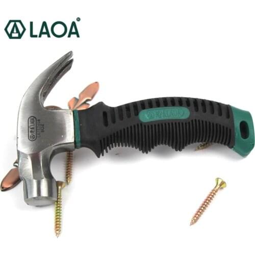 LAOA 8OZ Claw Hammer Mini TPR short handle Steel Stainless safety Hammer Brand Shock Hammer