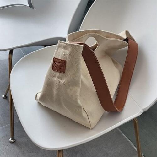 Fashion new Korean version of all-match portable female canvas bag casual one-shoulder messenger bag