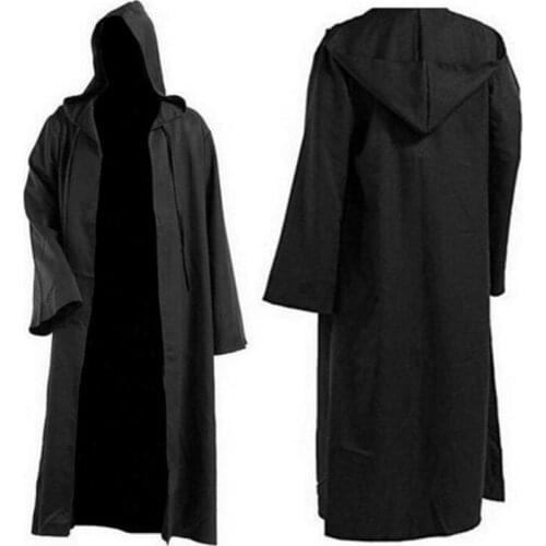 Darth Vader Cosplay Clothes Terry Jedi Black Robe Star Wars Jedi Knight Hoodie Cloak Halloween Cosplay Costume Cape For Adult