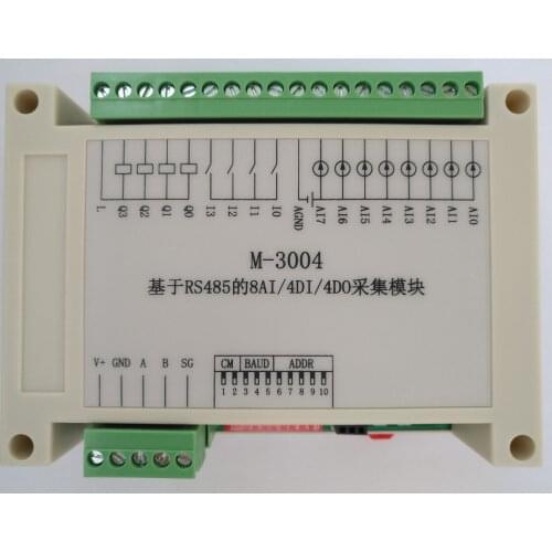 RS485 Data Acquisition Module 8AI/4DI/4DO Modbus RTU Communication
