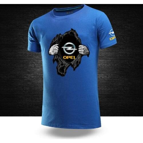 2021 NEW OPEL Logo Mens Summer Brand New Cotton T-shirt Short-sleeve Man Short Sleeve Men T-shirts For Male Custom Tops