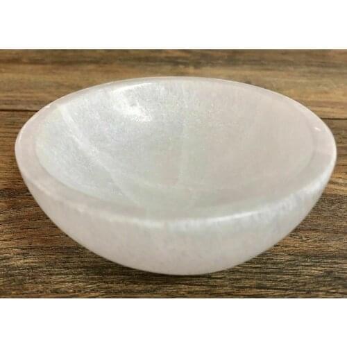 Huge 6" selenite crystal bowl charged healing clean hand carved bowl polished selenite