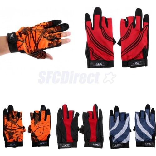 Fishing Gloves 3 Finger Cut High-Quality Breathable Anti-Slip Hunting Shooting Gloves Sports Cycling Gloves