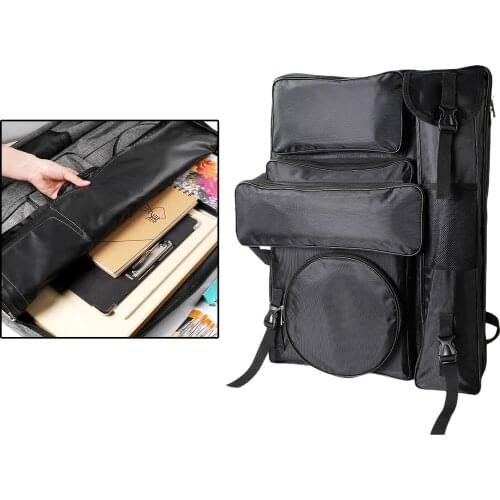 Portfolio Bag Art Work Carry Case Folder Painting Paper Sketching Tools File Holder Fit 4K Large Travel