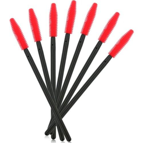 Drop Ship&Wholesale 50pcs Silicone Disposable Mascara Wands Eyelash Brushes Extention Makeup Tool Oct.15