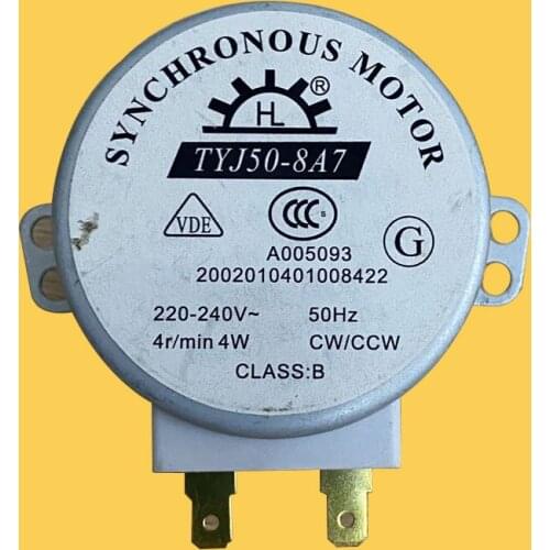 TYJ50-8A7 AC220-240V 4W 50Hz Micro Turntable Synchronous Tray Motor Microwave Oven Accessories Spares Parts