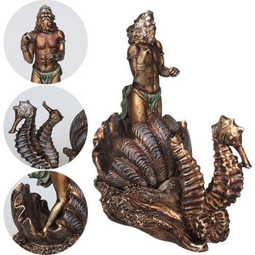 Greek Euro Goddess Statues Figurine Resin Poseidon Figurine Statue for Decoration Resin Sculpture Ornaments Desktop Home Decor