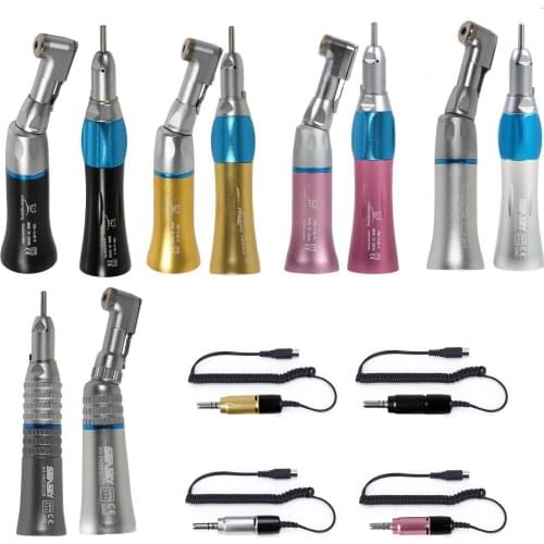 4Colors Dental Lab Marathon 35K Electric Micro Motor Contra Angle/Straight Handpiece & Prophy Polishing Cups