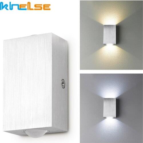 Double Head LED Wall Lamp Brushed Silver Up Down Waterproof Wall Lights Villa Courtyard Hotel Aisle Bedside Decor Light Fixture