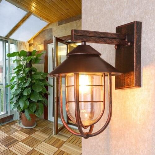 Outdoor wall lamp stairway modern simple outdoor waterproof sun Taipei Ou gate courtyard wall lamp