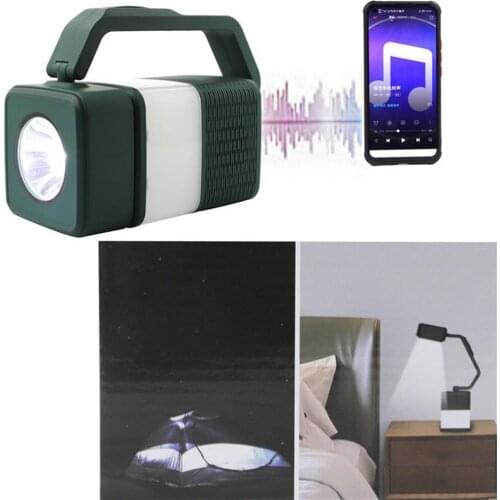 Outdoor Bluetooth USB Light Portable Multi-purpose Hiking Camping Hand Light Power Bank Bluetooth Speaker Desktop Table Lamp