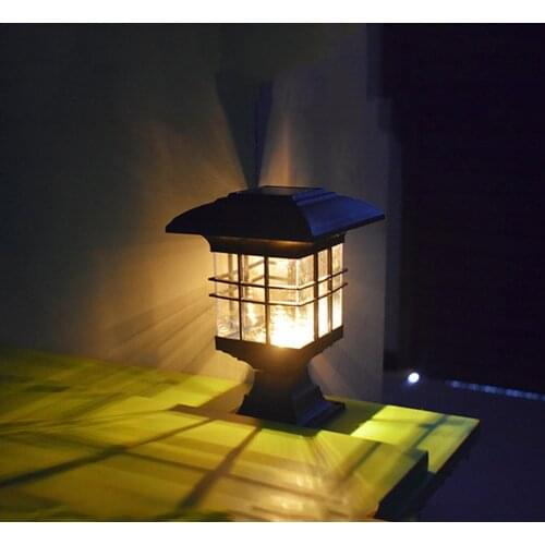 Waterproof Landscape Garden Solar LED Light Outdoor Post Bridge Hat Column Fence Lamp Safety Night Light Solar Lamp