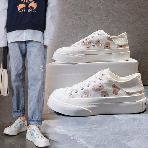 2021 Hot Sale Summer Women Sneakers White Tennis Women Shoes Canvas Shoes Platform Flats Casual Ladies Vulcanize Walking Shoes