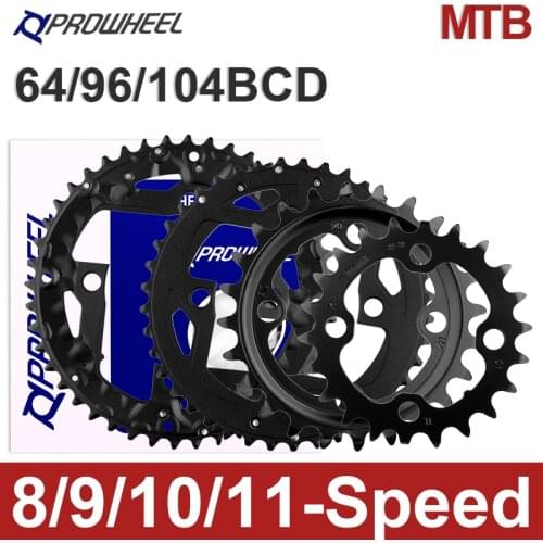 PROWHEEL MTB Chainring 64/96/104 BCD Triple Plate 8 9 10 11 Speed 22/32/42T Sprocket 22/32/44T Chainwheel 22/30/40T Crwons