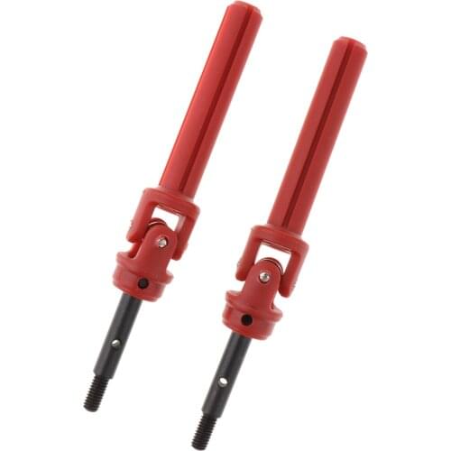 2 Pieces Red Rear Drive Shaft for 1/10 Traxxas Slash 4X4 HQ727 Remote Control Short Truck Accessory - RC Car CVD Parts