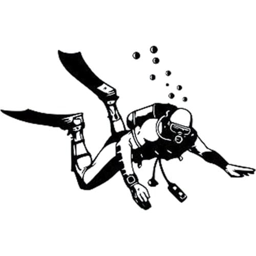 Dawasaru Fashion Diving Extreme Sports Car Sticker Waterproof Decal Laptop Truck Motorcycle Auto Accessories PVC,16cm*10cm