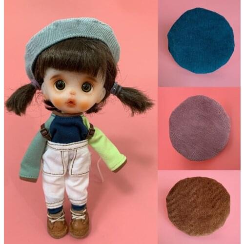 Ob11 baby clothes bo11 doll hat 1 / 12bjd hat round molly corduroy hat PD9 hat doll accessories toy girl gift top hat