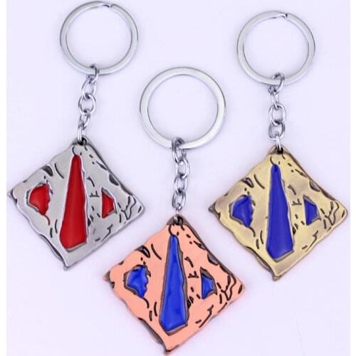 Dongsheng New Accessories DOTA 2 Logo Metal Pendant Keychains Key Chain Ring Keyring Key Ring Cosplay Jewelry for Women Men -50