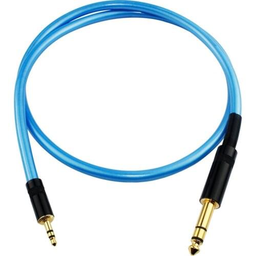 GUSUO Gold Plated 1/4" 6.35mm Male to 3.5mm Male Plug 6.35 to 3.5 TRS Speaker Amplifier Mixer Audio Stereo Extension Cable C413