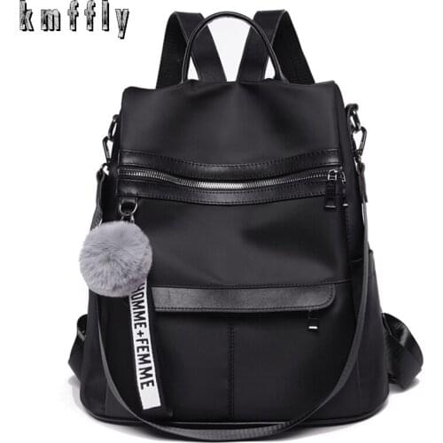 KMFFLY Anti-theft Women Backpacks Ladies Large Capacity Backpack High Quality Bagpack Waterproof Oxford Women Backpack Sac a Dos