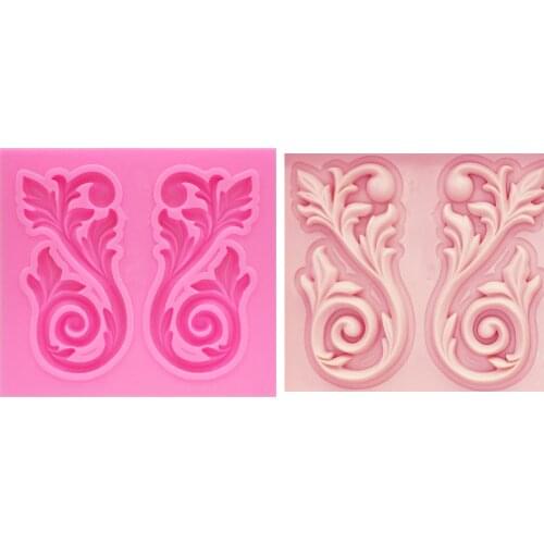 M1068 Kitchen Creative DIY 3D Cake Mold Leaf mold Silicone Cake Molds Chocolate Fondant Lace Vine