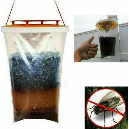 Drosophila Fly Catcher Trap Insect Bug Killer Hanging Flies Catching Bag for Outdoor Farm wzpi