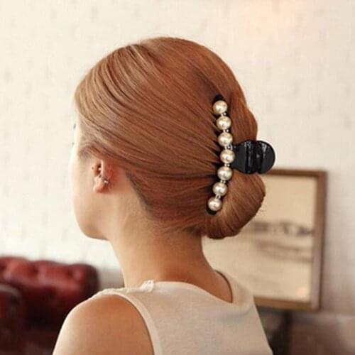 Fashion Pearl Hair Claws For Women Hairpins Banana Clips Hair Accessories Ornaments Headwear Hair Clip Girl