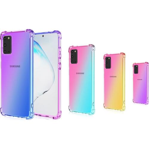 Half Transparent Gradient Phone Case For Samsung Galaxy S20 FE S20 lite S20 Plus S10 5G S10E S10 Plus S10 S9 Plus S9 Soft Cover