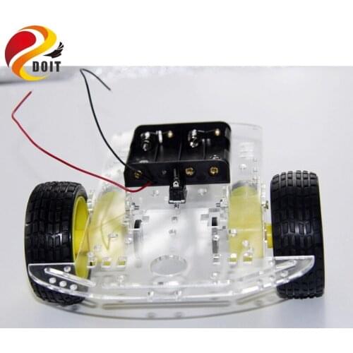New 2WD Intelligent Car Robot Chassis with Speed Encoder Omni Universal Wheel DIY RC Toy TT Motor Remote Control