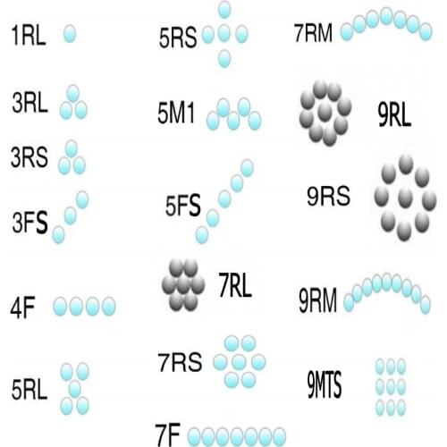 RoYun 600D-G 10 Pc Disposable Permanent Makeup Tattoo Cartridge Needle Replace For Nouveau Contour Goochie M8 Tattoo Machine Pen