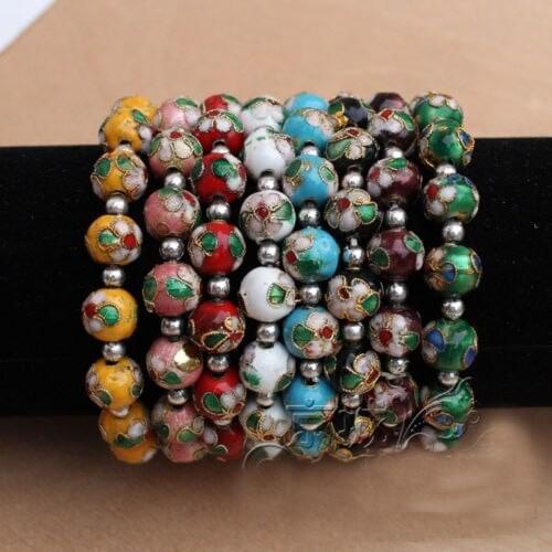Wholesale 12PCS Stunning CHINESE HANDMADE Cloisonne Enamel Cuff Bracelets bangle