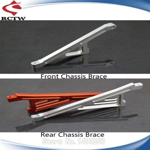 Front and Rear Chassis Brace for 1/5 GTB Racing Losi 5ive T ROFUN ROVAN LT KM X2 Truck Spare Toys PARTS