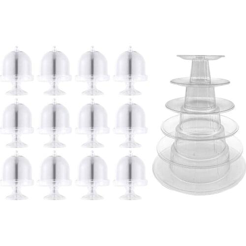 12-Piece Mini Cake Stand Chocolate Cake Candy Display Board With 6 Tiers Cupcake Display Rack Holder Cake Stand