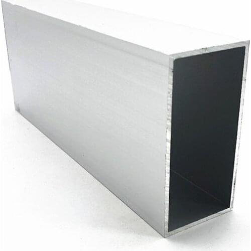 80mm*40mm*2mm square tube aluminum alloy hollow pipe rectangle straight duct vessel 100/200/300/400/500/550mm length