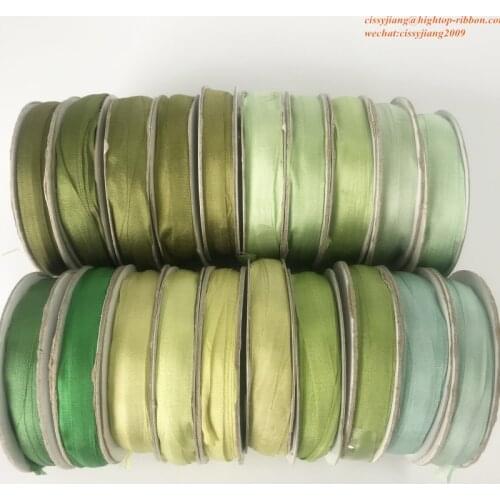 7mm mulberry silk ribbon 100% pure natural silk satin taffeta ribbon solid color for embroidery designs,free shipping