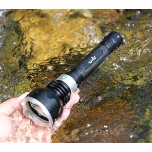 Yupard XM-L2 LED waterproof underwater diver diving yellow light T6 LED flashlight white light yellow light outdoor torch