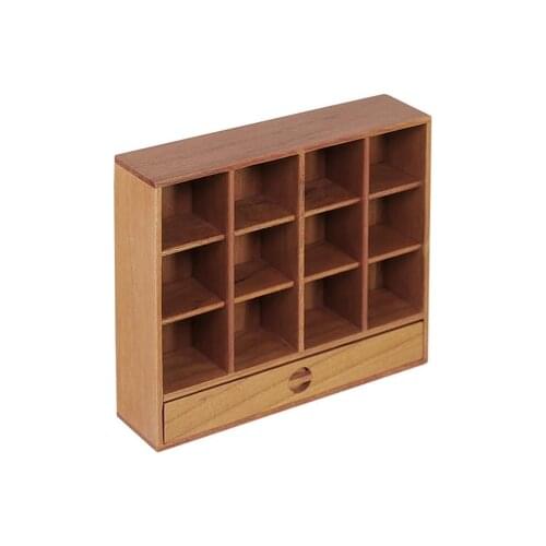 1/6 Cup holder/storage rack solid wood cherry wood doll house mini model 24013