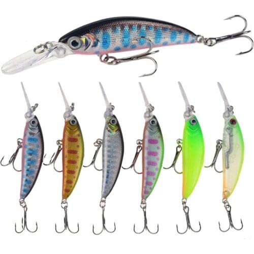 1PCS Sinking Minnow Fishing Lures 70mm/6g Artificial Plastic Hard Bait for Trout Jerkbait Pike Wobblers Crankbait Fishing Tackle