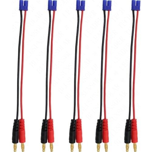 100pcs/lot EC2 Male to 4mm Banana Plug Connector Plug Adapter RC Battery Charge Cable ZD0304
