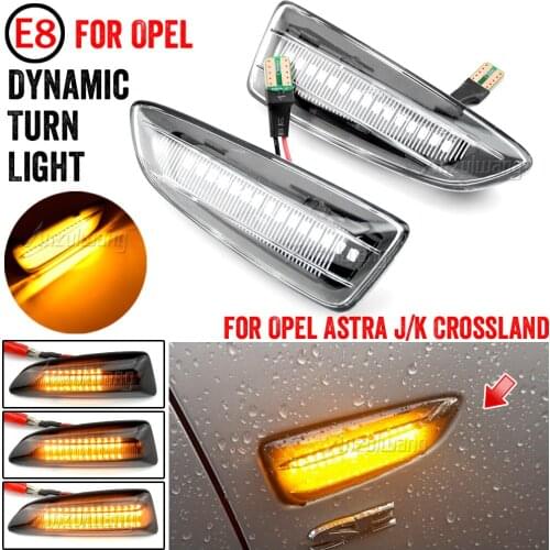 2PCS Led Dynamic Side Marker Turn Signal Light Sequential Blinker For Opel Astra J Astra J K Zafira C Insignia B Grandland X