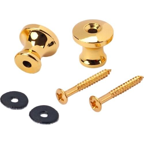 2PCS Guitar Strap Lock Metal Button For Guitar Bass Replacement Accessories