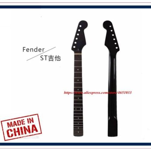 Guitar accessories parts - Electric Guitar Neck - ST maple guitar neck black essential oil shine handle,22 Fret