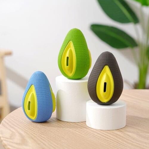 Avocado Shaped Rubber Leaking Ball Medium And Large Dogs Bite Resistant Venting Puzzle Training Pet Supplies Support Customized