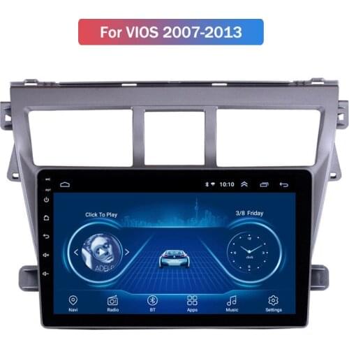 For Toyota Vios Yaris 07-13 Reversing Image on Board car DVD Navigator Android 9.0 big screen car multimedia player Bluetooth