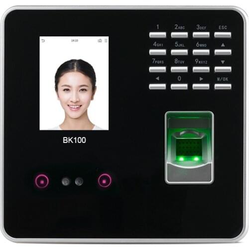 ZK BK100 Biometric Fingerprint Face Facial Recognition Time Attendance TCP/IP USB Time Clock Record Office Attendance System