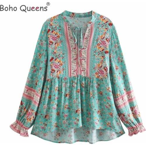 Блузки с галстуком BOHO QUEENS China At AliExpress