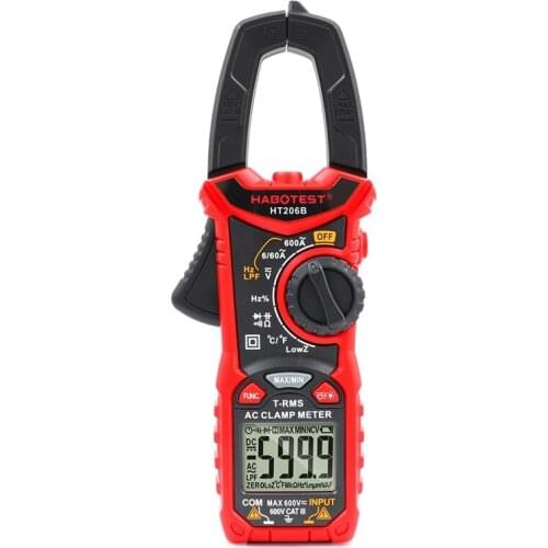 HABOTEST HT206B Digital Clamp Meter True Rms Capacitance Hz Ohm Frequency Temp Pinza Amperimetrica Multimeter Clamp Tester